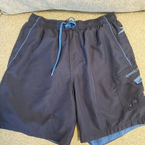 Speedo Marina 9" Blue Swim Trunk Men's Size XL